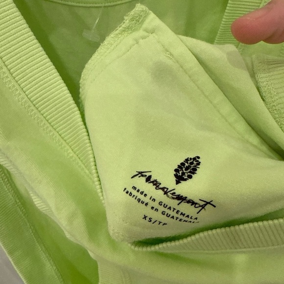 Free People Movement Hot Shot Mini tank dress NWOT XS sour citrus - Picture 5 of 5